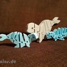 flexi artikuliert Mini See Hund Dichtung Spielzeuge Spiele Tier biegen flexibel drucken Ort Jtronics 3d print model - Mito3D