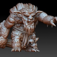 troll tabletop creature game monster rpg miniature 3d print model - Mito3D
