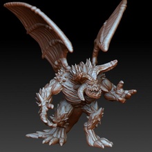 ailé grand démon table diable fantaisie Jeu enfer monstre rpg déchue mal jeu guerre maudit 3d print model - Mito3D