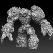 Roca golem elemental mesa criatura juego monstruo naturaleza rpg rock tierra guerra 3d print model - Mito3D