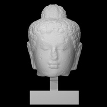 Kopf Buddha Scan Buddhismus Porträt Skulptur Stein 3d print model - Mito3D