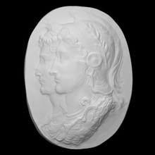 couple relief scan face head man portrait woman profile 3d print model - Mito3D