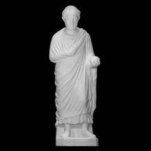 calcaire statue couronné garçon portant Balle fruit analyse sculpture figuratif chypriote 3d print model - Mito3D