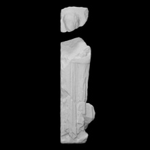 parthenon frieze north ix 29 scan character relief block person fragment 3d print model - Mito3D