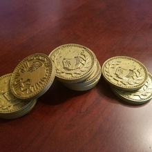 continental ouro coin john pavio ventilador arte moeda 2 John 1 3 capítulo latina parabelo 3d print model - Mito3D