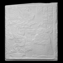 lintel 15 scan sculpture stone blood deity maya relief serpent lord-bird-jaguar yaxchila 3d print model - Mito3D