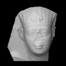 tête Roi nectanebo ii analyse Afrique cassé Egypte dynastie iconoclasme fragmentaire Perse courbe 3d print model - Mito3D