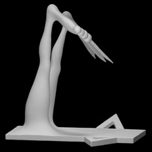 contrologia scansione arte scultura bronzo contemporaneo figurativo part human animal machine camille henrot routine 3d print model - Mito3D