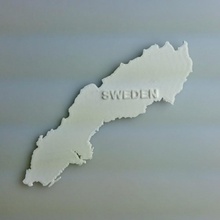 Karte Schweden Bildung 3d print model - Mito3D