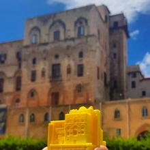 Palazzo dei Normanlar Palermo İtalya mimari bina ev kral Ortaçağa ait tapınak şakak mabet kilise İtalyan Avrupa kale Saray dönüm noktası mimar Castillo Sicilya malikane miniworld3d 3d print model - Mito3D