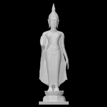 Stehen Buddha Scan Glas Buddhismus Thailand Kupfer thailändisch Mudra Ayutthaya abhaya mudra 3d print model - Mito3D
