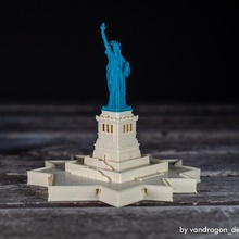statue liberté base 1 1000 700 architecture Amérique échelle sculpture Etats Unis nyc miniature New York point repère ny miniworld miniworld3d vandragon 3d print model - Mito3D