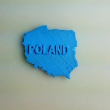 harita Polonya eğitim göster 3d print model - Mito3D