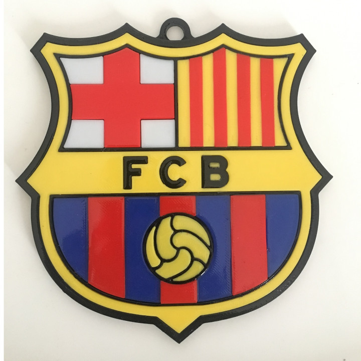 Barcelona fc parede distintivo ventilador arte 3D print model - Mito3D