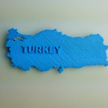 mappa turchia l'istruzione 3d print model - Mito3D