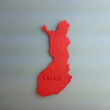 mappa finlandia l'istruzione 3d print model - Mito3D