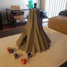 death mountain dice tower nintendo board game gaming mount rpg time videogame mario tabletop zelda link volcano ocarina doom gamer nerdy video dnd 3d print model - Mito3D