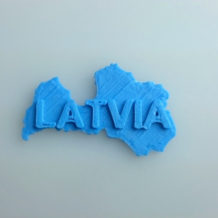 Landkarte Lettland Bildung Karte 3D print model - Mito3D