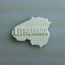mappa lituania l'istruzione 3d print model - Mito3D