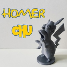 Homerchu Ventilator Kunst Grusel Pokémon Pikachu Simpsons Homer 3d print model - Mito3D