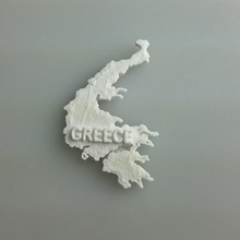 Karte Griechenland Bildung 3d print model - Mito3D
