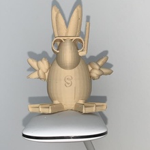 súper lapin ventilador Arte humor buzo 3d print model - Mito3D