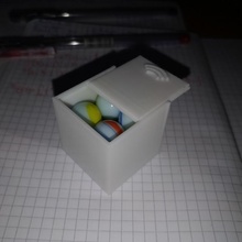marble container glass box 3d print model - Mito3D