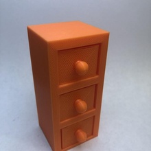 mini storage cabinet desk shelf 3d print model - Mito3D