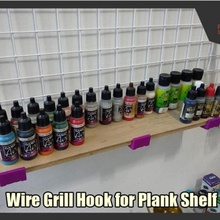 wire grill hook plank shelf 3d print model - Mito3D