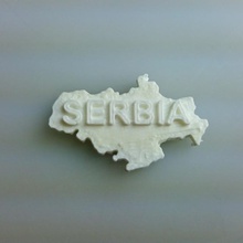 mappa serbia l'educazione 3d print model - Mito3D