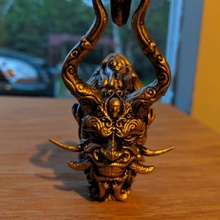 oni demon education bust scary surreal oriental ornate 3d print model - Mito3D