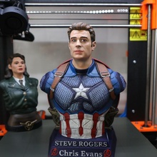 steve rogers-captain america fan art bust marvel sculpture avengers captain chris rogers endgame evans 3d print model - Mito3D