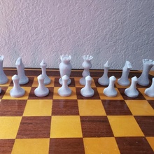 curvy chess set bishop game king knight pawn queen strategy curve 3d print model - Mito3D