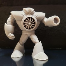 aviador megaman2 ventilador arte retro robô brinquedos videogames figuras Megaman Admirador sega d 8 bit 3d print model - Mito3D