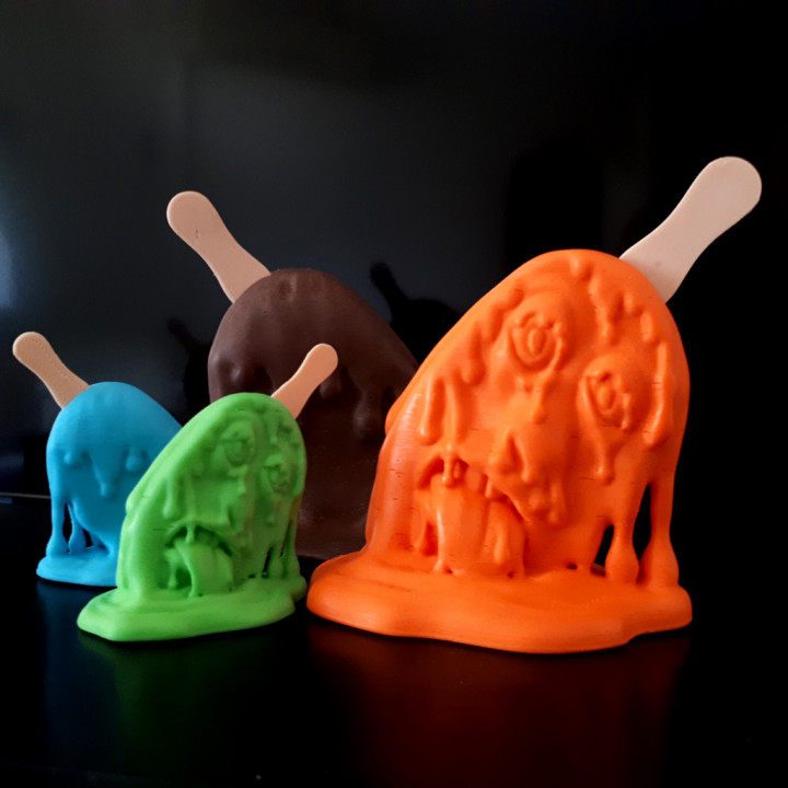 melting ice cream bar store art summer hot fudge 3D print model - Mito3D