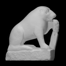 orso porcuna scansione animale testa umano scultura calcare italiano zampa herm Iberia osa calle sepulcro 3d print model - Mito3D