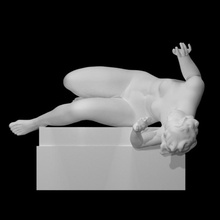 river scan female sculpture woman french nude lead figurative maillol riviere kunsthalle 3d print model - Mito3D