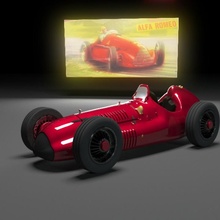 alfa romeo genere 158 macchina gara giocattolo Vintage vehiecle 3d print model - Mito3D