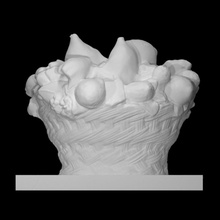 Fruta cesta escanear decoración escultura estatua mármol canova vida escalera antonio barandillas 3d print model - Mito3D