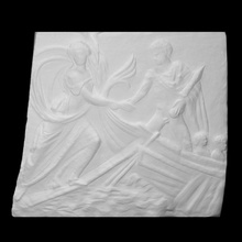 sarcophagus scan boat roman ship relief fragment embarkment 3d print model - Mito3D