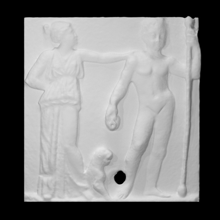 Baco Ariadne Varredura figura romano casal Itália sarcófago alívio Veneza 3D print model - Mito3D