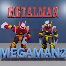 metalman megaman2 toys & games boss figure game retro videogames video megaman sega capcom 8-bit 3d print model - Mito3D