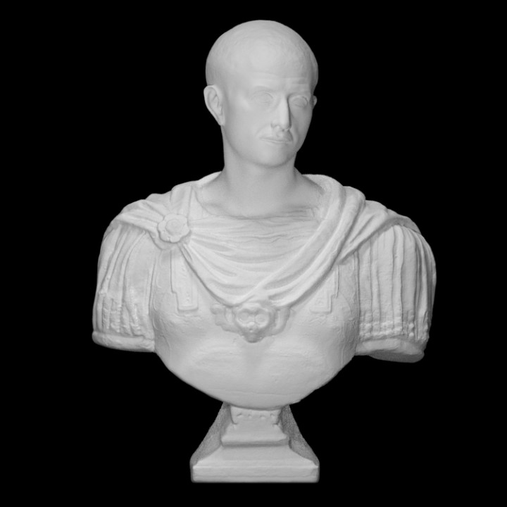 unbekannt Porträt Scan druckbar Rüstung Büste Gesicht Kopf modern Skulptur Statue Marmor männlich 3D print model - Mito3D