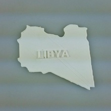 Landkarte Libyen Bildung Karte 3d print model - Mito3D