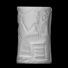 cylinder seal scan decorative writing relief 3d print model - Mito3D