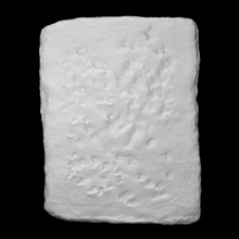 spatial concept bread concetto spaziale il pane scan sculpture painting relief milan terracotta lucio-fontana 3d print model - Mito3D