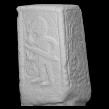 funerary stele niederdollendorf scan christian germany man mythology sculpture spear sword tomb religion church death 3dprint grave 3dscan 3d print model - Mito3D