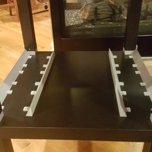 lack spool rack holder filament shelf table ikea mod organizer 3d print model - Mito3D