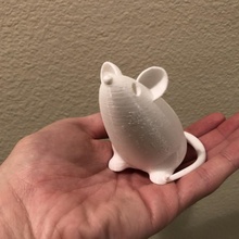 lil ' rato animal fofa suporte queijo rabo nosupports roedor ratos criatura 3d print model - Mito3D