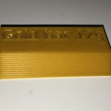 Gold Bar 3d print model - Mito3D